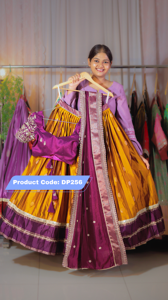 DP256 - Premium Pattu Ready-Wear Half Saree
