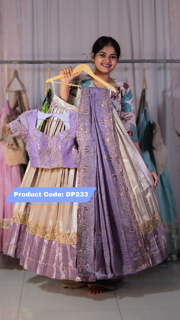 DP233 - Premium Pattu Ready-Wear Half Saree