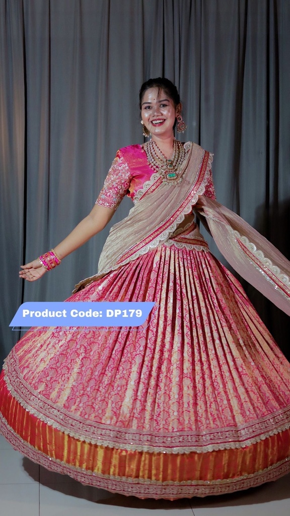 Premium Pattu Ready-Wear Half Saree