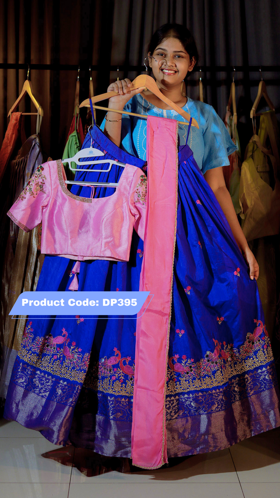 DP395 - Ashadam Sale Half Saree Clearance Sale