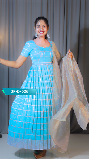 [DP-D-028] DP-D-028 – Two-Piece Anarkali Dress with Dupatta