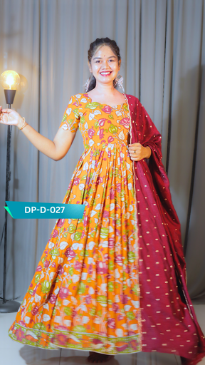[DP-D-027] DP-D-027 – Two-Piece Anarkali Dress with Dupatta