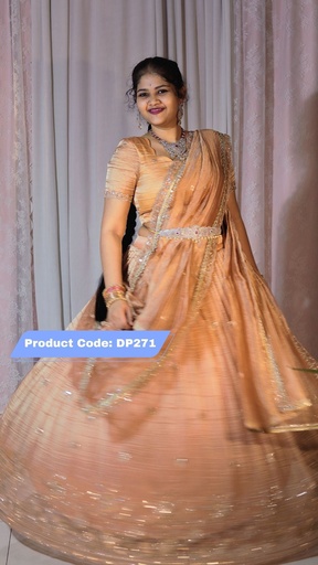 [DP271] DP271 - Tissue Designer Half Saree