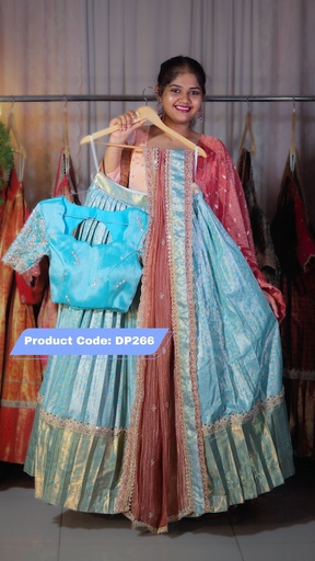 [DP266] DP266 - Premium Pattu Ready-Wear Half Saree