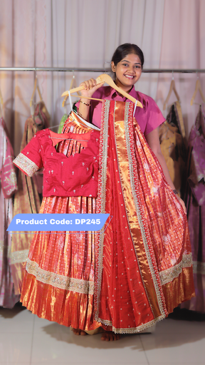 [DP245] DP245 - Premium Pattu Ready-Wear Half Saree