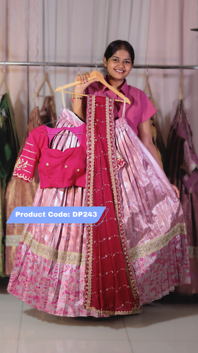 [DP243] DP243 - Premium Pattu Ready-Wear Half Saree