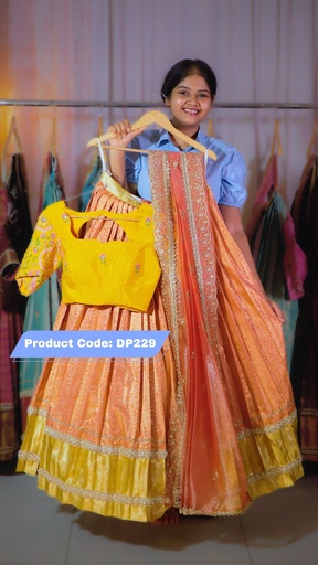 [DP229] DP229 - Premium Pattu Ready-Wear Half Saree