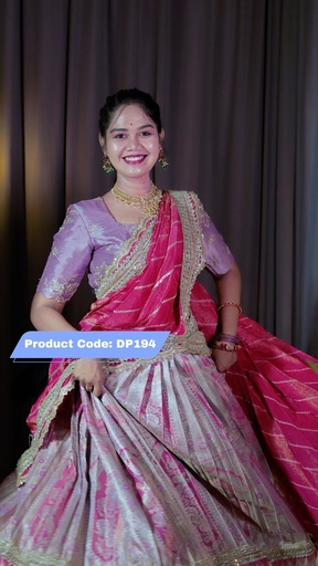 [DP194] Premium Pattu Ready-Wear Half Saree