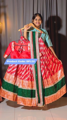 [DP132] Premium Banaras Ready-Wear Half Saree
