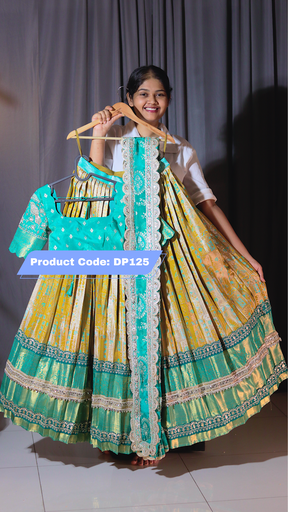 [DP125] Premium Pattu Ready-Wear Half Saree