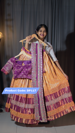[DP117] Premium Pattu Ready-Wear Half Saree