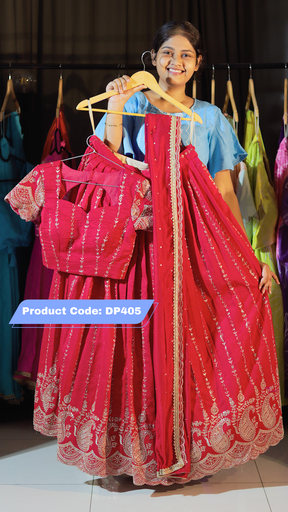 [DP405] DP405 - Ashadam Sale Half Saree Clearance Sale