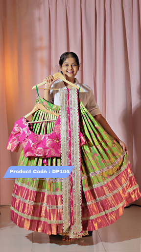 [DP104] Premium Pattu Ready-Wear Half Saree