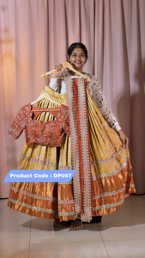 [DP097] Premium Pattu Ready-Wear Half Saree