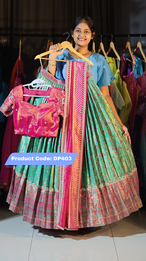 [DP403] DP403 - Ashadam Sale Half Saree Clearance Sale