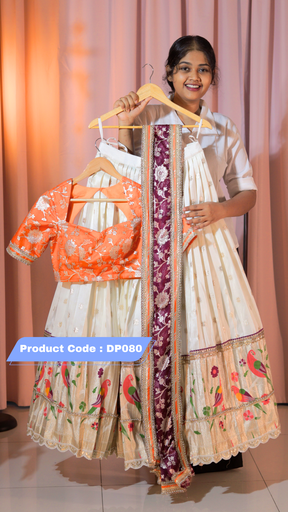 [DP080] Premium Custom Made Pythani Half Saree