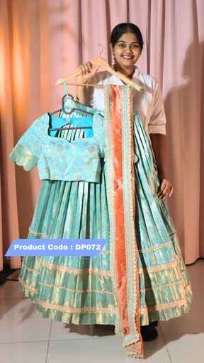 [DP072] Premium Pattu Ready-Wear Half Saree