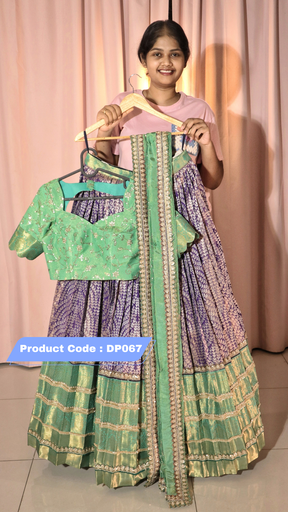 [DP067] Premium Pattu Ready-Wear Half Saree