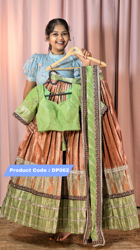 [DP062] Premium Pattu Ready-Wear Half Saree