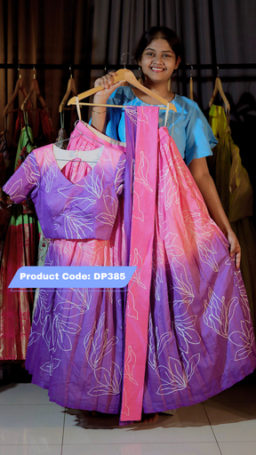 [DP385] DP385 - Ashadam Sale Half Saree Clearance Sale