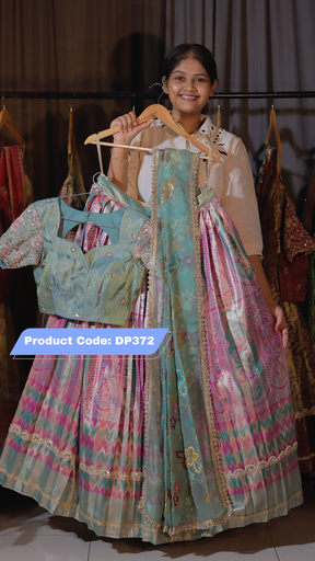 [DP372] DP372 - Premium Pattu Ready-Wear Half Saree