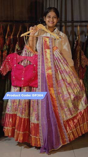 [DP364] DP364 - Premium Pattu Ready-Wear Half Saree